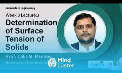 Lec 9 Determination of Surface Tension of Solids