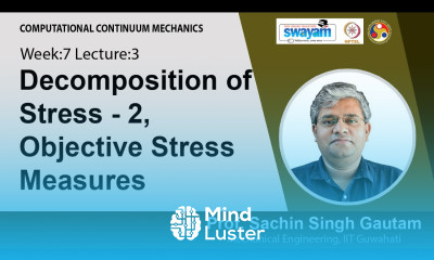 Lec 24 Decomposition of Stress 2 Objective Stress Measures