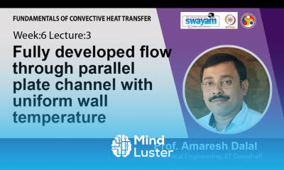 Lec 20 Fully developed flow through parallel plate channel with uniform wall temperature