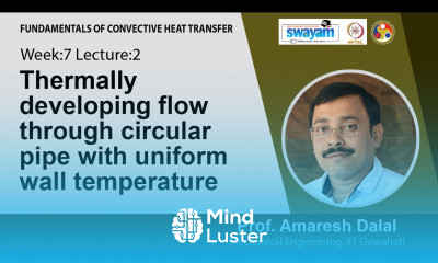Lec 23 Thermally developing flow through circular pipe with uniform wall temperature