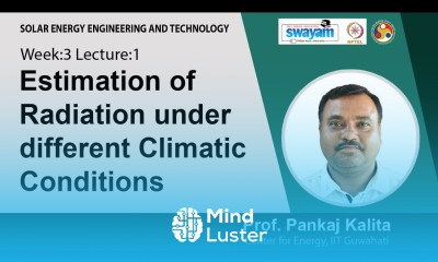 Lec 7 Estimation of radiation under different climatic conditions