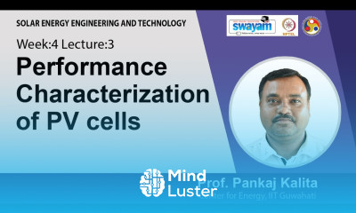 Lec 11 Performance characterization of PV cells