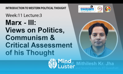 Lec 28 Marx III Views on Politics Communism Critical Assessment of his Thought
