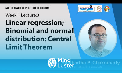 Lec 3   Linear regression Binomial and normal distribution Central Limit Theorem