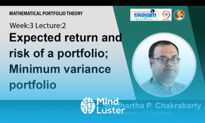 Lec 8   Expected return and risk of a portfolio Minimum variance portfolio