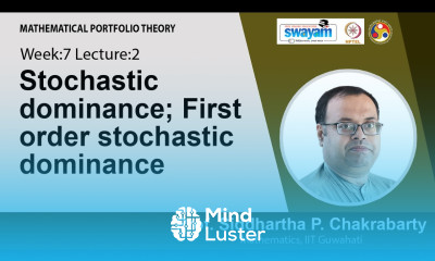Lec 20 Stochastic dominance First order stochastic dominance