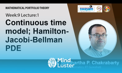 Lec 25 Continuous time model Hamilton Jacobi Bellman PDE