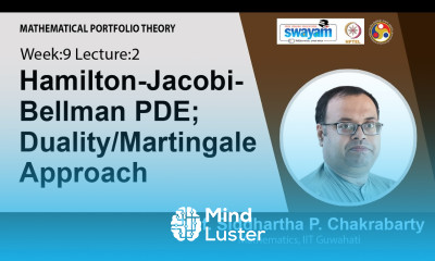 Lec 26 Hamilton Jacobi Bellman PDE Duality Martingale Approach