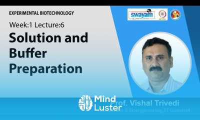 Lec 6 Solution and Buffer Preparation