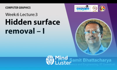 Lec 23 Hidden surface removal – I