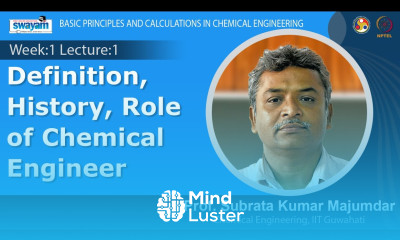 Lec 1 Definition History Role of Chemical Engineer