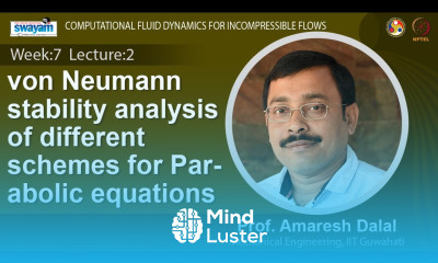 Lec 21 von Neumann stability analysis of different schemes for Parabolic equations