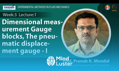 Lec 7 Dimensional measurement Gauge blocks The pneumatic displacement gauge