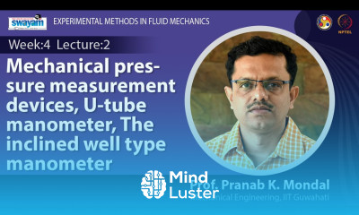 Lec 10 Mechanical pressure measurement devices U tube manometer The inclined well type manometer