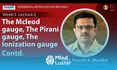 Lec 13 The Mcleod gauge The Pirani gauge The Ionization gauge Contd