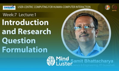 Lec 26 Introduction and research question formulation