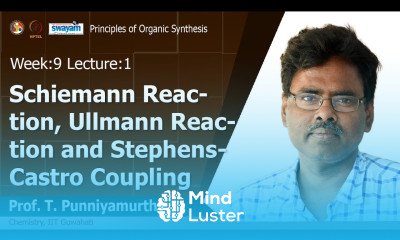 Lec 17 Schiemann Reaction Ullmann reaction and Stephens Castro coupling