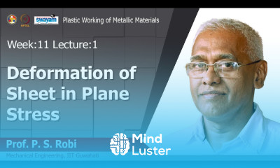Lec 32 Deformation of sheet in plane stress
