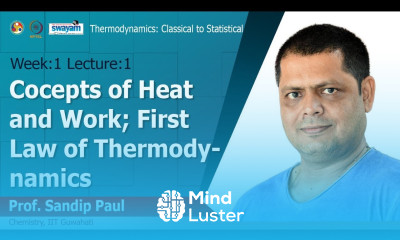 Lec 01 Concepts of Heat and Work First Law of Thermodynamics