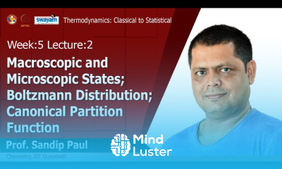 Lec 14 Macroscopic and microscopic states Boltzmann distribution Canonical partition function