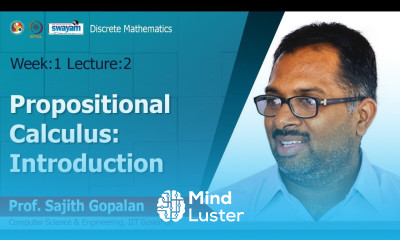 Lec 2 Propositional Calculus Introduction