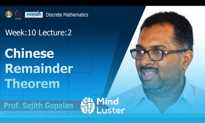 Lec 35 Chinese Remainder Theorem