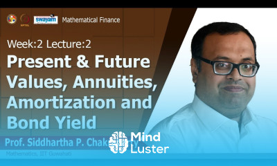 Lec 05 Present Future Values Annuities Amortization and Bond Yield