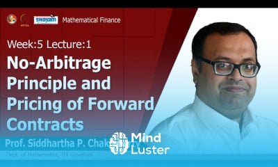 Lec 13 No Arbitrage Principle and Pricing of Forward Contracts