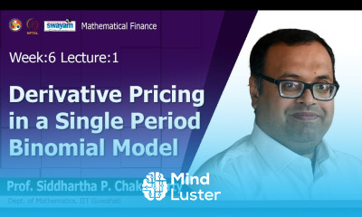 Lec 16 Derivative Pricing in a Single Period Binomial Model