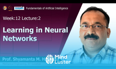 Lec 33 Learning in Neural Networks