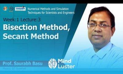 Lec 3 Newton Raphson method Secant method