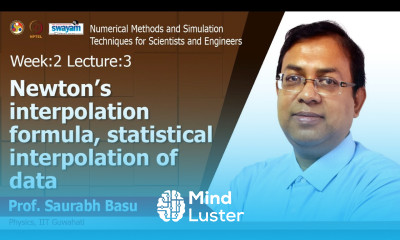 Lec 6 Newton s interpolation formula statistical interpolation of data