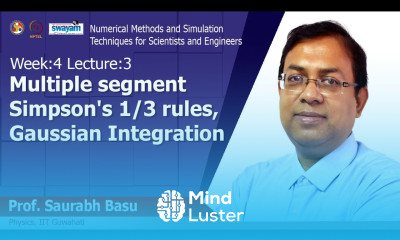Lec 12 Simpson s 1 3rd rule Gaussian integration