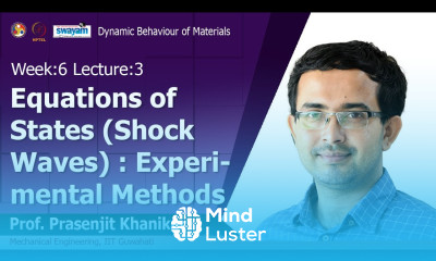 Lec 21 Equations of States Shock Waves Experimental Methods
