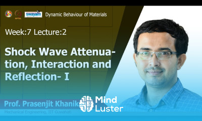 Lec 24 Shock Wave Attenuation Interaction and Reflection I