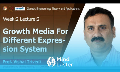 Lec 5 Growth Media For Different Expression System