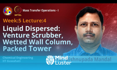 Lec 20 Liquid dispersed Venture scrubber wetted wall column Packed tower