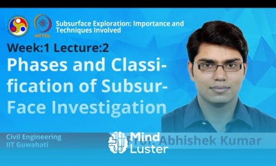 Lecture 2 Phases and classification of subsurface Investigation