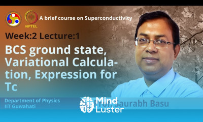 Lec 4 BCS ground state variational calculation expression for Tc