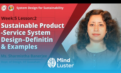 Lec 15 Sustainable Product Service System Design – Definition Examples