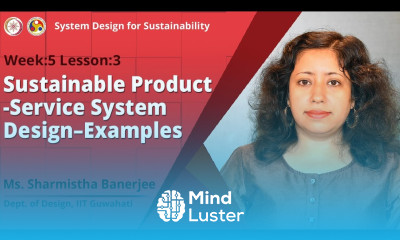 Lec 16 Sustainable Product Service System Design – Examples