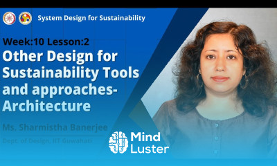 Lec 30 Other Design for Sustainability Tools and approaches Architecture