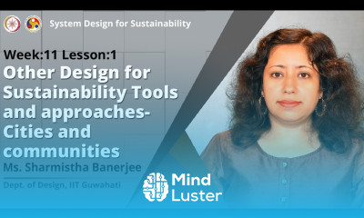 Lec 32 Other Design for Sustainability Tools and approaches Cities and communities