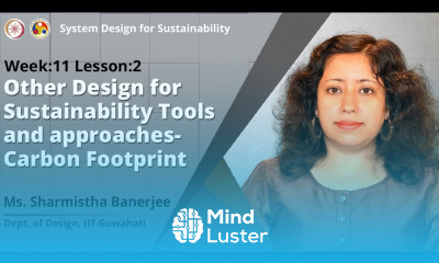 Lec 33 Other Design for Sustainability Tools and approaches Carbon Footprint