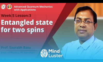 Entangled state for two spins