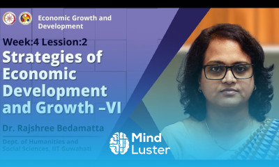 Strategies of economic development and growth –VI