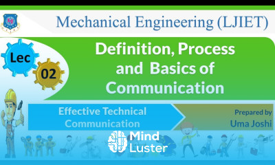 L 02 Definition and Process of Communication| Effective Technical Communication | Mechanical