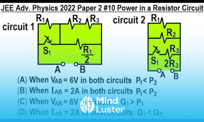 JEE Advanced Physics 2022 Paper 2 10 Power in a Resistor Circuit