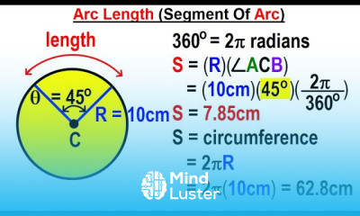 Geometry Ch 6 Circles 6 of 39 Arc Length Segment of Arc