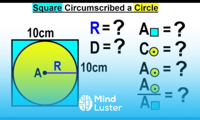 Geometry Ch 6 Circles 7 of 39 Square Circumscribed a Circle